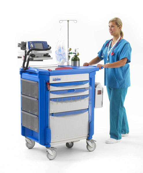 Crash Cart – Lifeline Emergency Cart – LECCRP4 with 